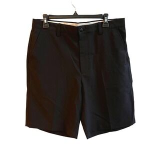 FootJoy Golf Shorts Mens 34 Black Performance Stretch Flat Front Athletic 9.5"